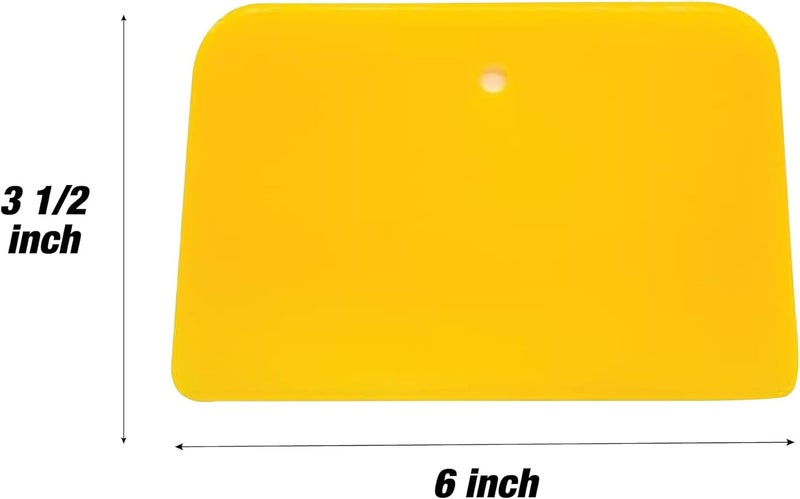 LAUCO Auto Body Filler Yellow Spreaders (Pack of 100) - Size 6" Reusable Plastic Spreader for Automotive Fillers, Putties, Glazes, Caulks and Paint - Easy Application (6") - Image 3